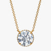 J'EVAR 18KT Yellow Gold Invisible Halo ALTR Lab Grown Diamond Necklace Front View | 2.04 CT