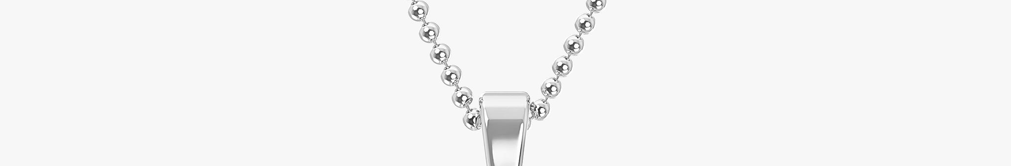 TYPE by J'EVAR 9MM G A SOLITAIRE DIAMOND INITIAL PENDANT 18K White Gold ALTR Lab Grown Diamond Back View