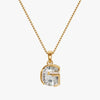 TYPE by J'EVAR 7MM G SOLITAIRE DIAMOND INITIAL PENDANT 18K Yellow Gold ALTR Lab Grown Diamond Front View | NO CHAIN / G