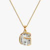 TYPE by J'EVAR 9MM G A SOLITAIRE DIAMOND INITIAL PENDANT 18K Yellow Gold ALTR Lab Grown Diamond Front View | NO CHAIN / G