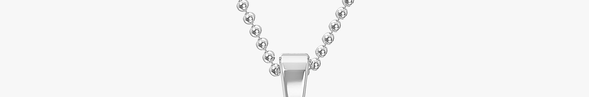 TYPE by J'EVAR 9MM Z SOLITAIRE DIAMOND INITIAL PENDANT 18K White Gold ALTR Lab Grown Diamond Back View