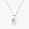 TYPE by J'EVAR 9MM Z SOLITAIRE DIAMOND INITIAL PENDANT 18K White Gold ALTR Lab Grown Diamond Back View | NO CHAIN / Z