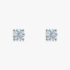 J'EVAR 18KT White Gold ALTR Lab Grown Diamond Stud Earrings with Guardian Backs Front View | Pair / 2.00 CT