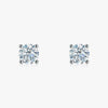 J'EVAR 18KT White Gold ALTR Lab Grown Diamond Stud Earrings with Guardian Backs Front View | Pair / 2.70 CT