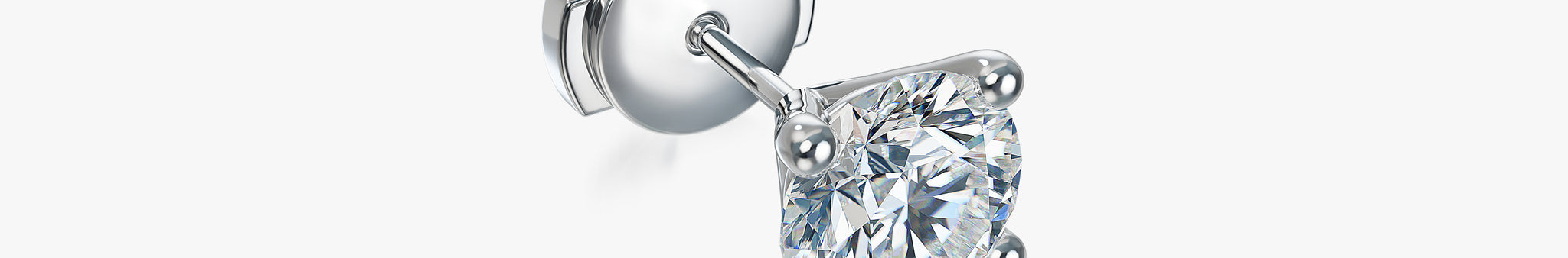 J'EVAR 18KT White Gold ALTR Lab Grown Diamond Stud Earrings with Guardian Backs Lock View