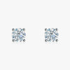 J'EVAR 18KT White Gold ALTR Lab Grown Diamond Stud Earrings with Guardian Backs Front View | Pair / 3.00 CT