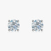 J'EVAR 18KT White Gold ALTR Lab Grown Diamond Stud Earrings with Guardian Backs Front View | Pair / 4.50 CT