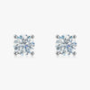 J'EVAR 18KT White Gold ALTR Lab Grown Diamond Stud Earrings with Guardian Backs Front View | Pair / 5.00 CT