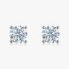 J'EVAR 18KT White Gold ALTR Lab Grown Diamond Stud Earrings with Guardian Backs Front View | Pair / 6.00 CT