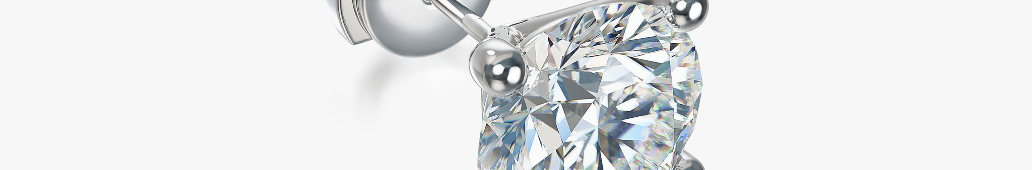 J'EVAR 18KT White Gold ALTR Lab Grown Diamond Stud Earrings with Guardian Backs Lock View