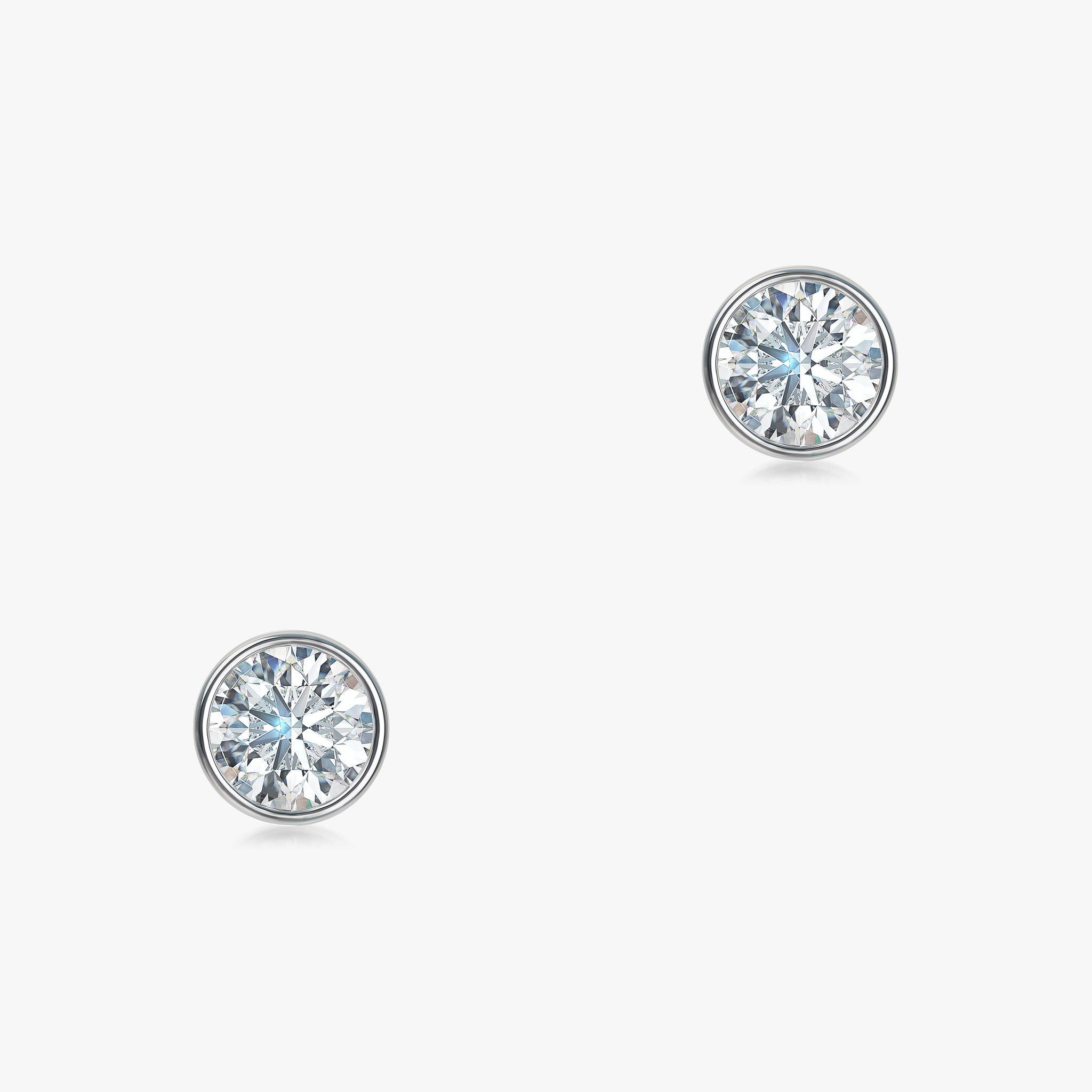J'EVAR 18KT White Gold Elements ALTR Lab Grown Diamond Earrings Front View
