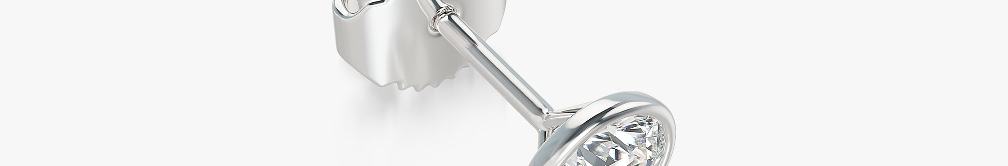 J'EVAR 18KT White Gold Elements ALTR Lab Grown Diamond Earrings Lock View