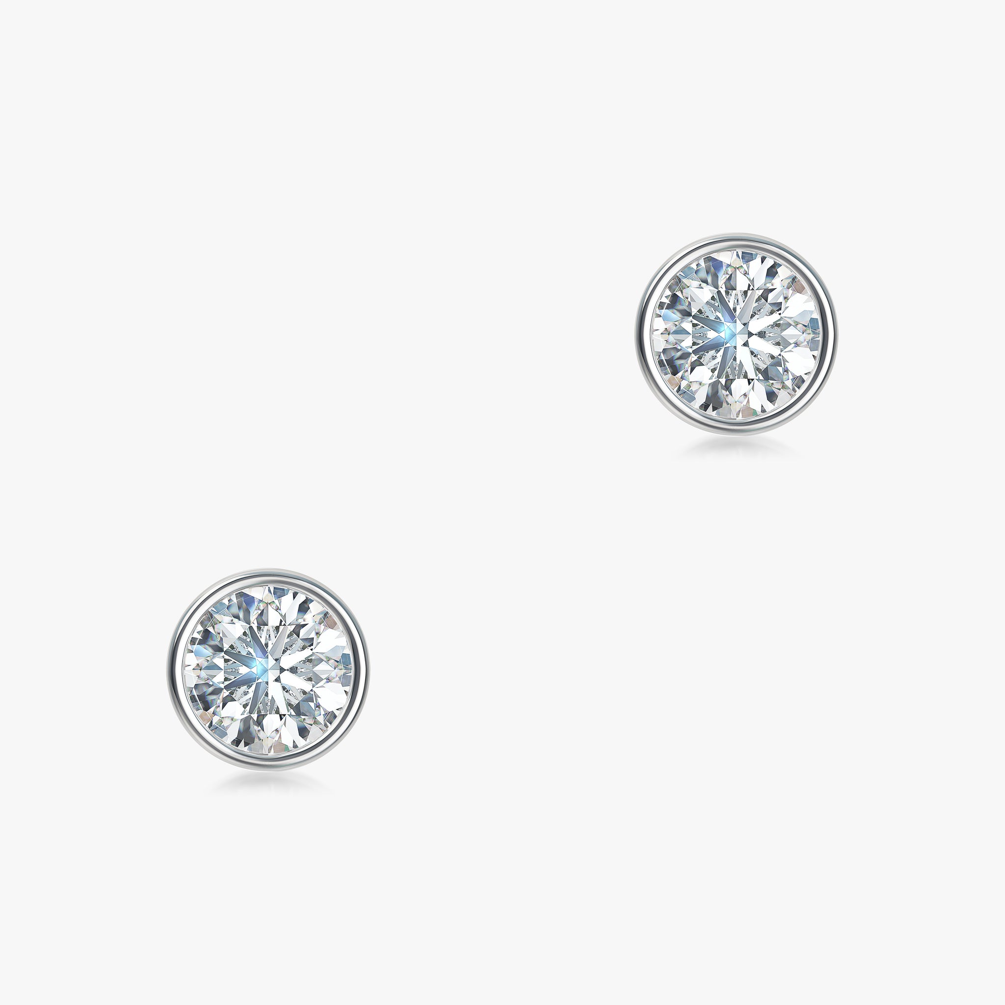 J'EVAR 18KT White Gold Elements ALTR Lab Grown Diamond Earrings Front View