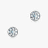 J'EVAR 18KT White Gold Elements ALTR Lab Grown Diamond Bezel Stud Earrings Front View | 2.00 CT