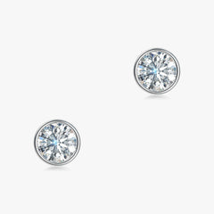 Certified Diamond Bezel Stud Earrings