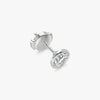 J'EVAR 18KT White Gold Elements ALTR Lab Grown Diamond Bezel Stud Earrings Lock View | 2.00 CT