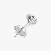 J'EVAR 18KT White Gold Elements ALTR Lab Grown Diamond Bezel Stud Earrings Back View | 2.50 CT