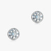 J'EVAR 18KT White Gold Elements ALTR Lab Grown Diamond Bezel Stud Earrings Front View | 2.50 CT