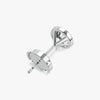 J'EVAR 18KT White Gold Elements ALTR Lab Grown Diamond Bezel Stud Earrings Back View | 3.00 CT