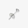 J'EVAR 18KT White Gold Elements ALTR Lab Grown Diamond Earrings Back View | 0.50 CT