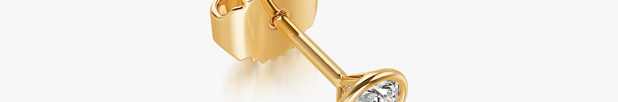 J'EVAR 18KT Yellow Gold Elements ALTR Lab Grown Diamond Earrings Lock View