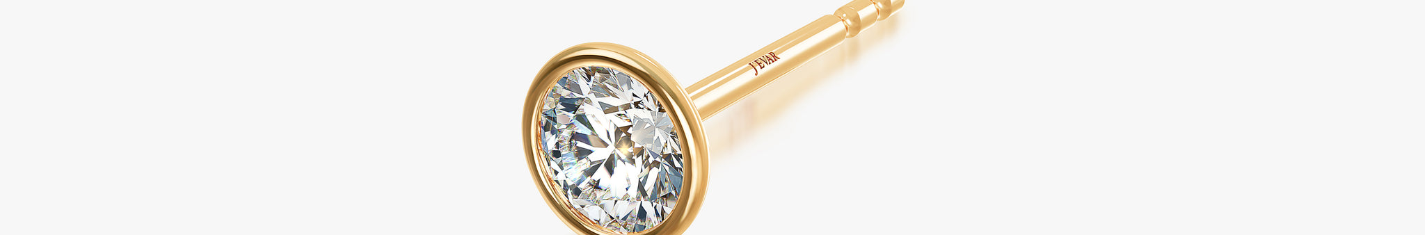 J'EVAR 18KT Yellow Gold Elements ALTR Lab Grown Diamond Earrings Prospective View
