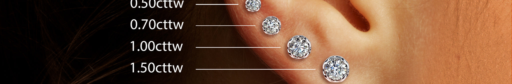 Lotus Petals Diamond Stud Earrings