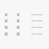 J'EVAR 14KT White Gold ALTR Lab Grown Diamond Stud Earrings Size Guide | Pair / 1.20 CT