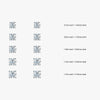 J'EVAR 14KT White Gold ALTR Lab Grown Diamond Stud Earrings Size Guide | Pair / 2.70 CT
