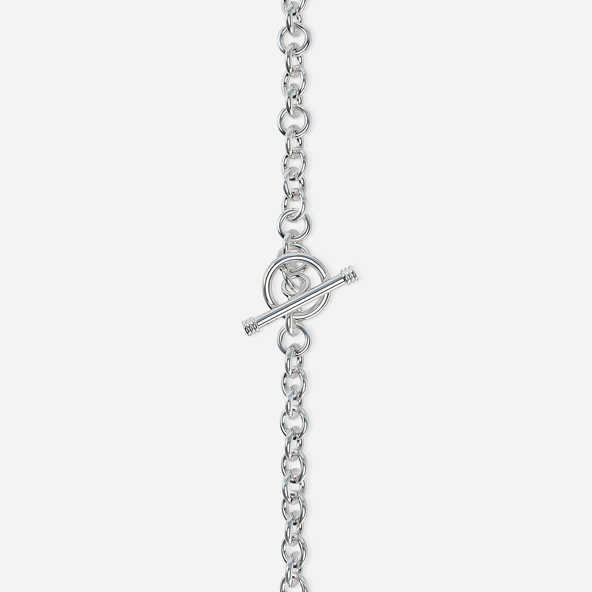 J'EVAR Sterling Heart Charm Toggle ALTR Lab Grown Diamond Bracelet Lock View