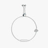 J'EVAR 14KT White Gold Jevar Beating Hearts Pave ALTR Lab Grown Diamond Bracelet Front View | 0.10 CT