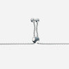 J'EVAR Sterling Silver XOXO Heart ALTR Lab Grown Diamond Bracelet Lock View | 0.01 CT