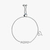 J'EVAR Sterling Silver XOXO Heart ALTR Lab Grown Diamond Bracelet Top View | 0.01 CT