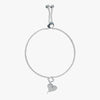 J'EVAR Sterling Silver Heart & Clover ALTR Lab Grown Diamond Bracelet Top View | 0.20 CT