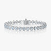 J'EVAR 18KT White Gold Lotus Petals ALTR Lab Grown Diamond Tennis Bracelet Front View | 7.5 IN / 10.54 CT