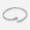 J'EVAR 18KT White Gold Lotus Petals ALTR Lab Grown Diamond Tennis Bracelet Lock View | 8.0 IN / 11.15 CT