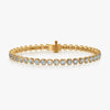 J'EVAR 14KT Yellow Gold Jevar Lotus Petals ALTR Lab Grown Diamond Tennis Bracelet Front View | 6.0 IN / 4.25 CT