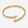 J'EVAR 14KT Yellow Gold Jevar Lotus Petals ALTR Lab Grown Diamond Tennis Bracelet Lock View | 6.0 IN / 4.25 CT