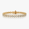J'EVAR 14KT Yellow Gold Jevar Lotus Petals ALTR Lab Grown Diamond Tennis Bracelet Front View | 6.0 IN / 5.80 CT