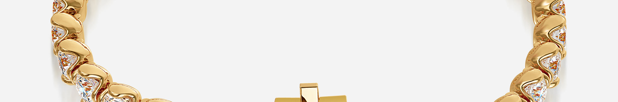 J'EVAR 14KT Yellow Gold Jevar Lotus Petals ALTR Lab Grown Diamond Tennis Bracelet Lock View