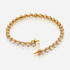 J'EVAR 14KT Yellow Gold Jevar Lotus Petals ALTR Lab Grown Diamond Tennis Bracelet Lock View | 6.0 IN / 5.80 CT