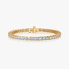 J'EVAR 14KT Yellow Gold Classic ALTR Lab Grown Diamond Tennis Bracelet Front View | 7 IN / 10.00 CT