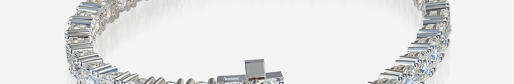 J'EVAR 14KT White Gold Classic ALTR Lab Grown Diamond Tennis Bracelet Lock View