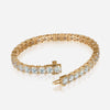 J'EVAR 14KT Yellow Gold Classic ALTR Lab Grown Diamond Tennis Bracelet Lock View | 7.5 IN / 16.15 CT