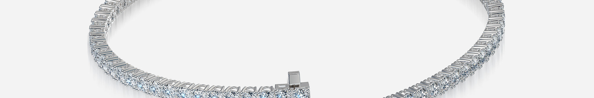 J'EVAR 14KT White Gold Classic ALTR Lab Grown Diamond Tennis Bracelet Lock View