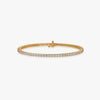 J'EVAR 14KT Yellow Gold Classic ALTR Lab Grown Diamond Tennis Bracelet Front View | 7 IN / 2.00 CT
