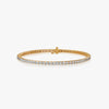 J'EVAR 14KT Yellow Gold Classic ALTR Lab Grown Diamond Tennis Bracelet Front View | 7 IN / 3.00 CT