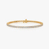 J'EVAR 14KT Yellow Gold Classic ALTR Lab Grown Diamond Tennis Bracelet Front View | 7 IN / 5.00 CT