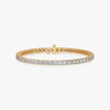 J'EVAR 14KT Yellow Gold Classic ALTR Lab Grown Diamond Tennis Bracelet Front View | 7 IN / 7.00 CT