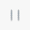 J'EVAR 14KT White Gold Lotus Petals ALTR Lab Grown Diamond Hoop Earrings Front View | 1.50 CT